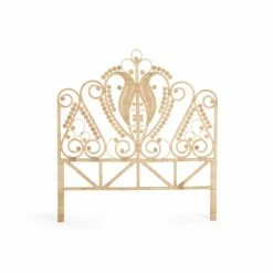 Buy ⌛ Wicker Headboards KOUBOO Peacock Rattan Headboard ⌛