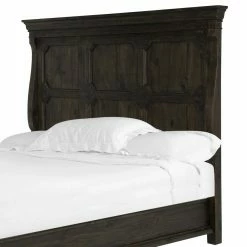 Outlet 🥰 Wood Headboards Magnussen Bellamy Traditional Peppercorn Panel Headboard 🤩