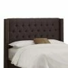 Coupon 🎁 Skyline Furniture Upholstered Headboards Diamond Tufted Wingback Linen Upholstered Headboard 👍 -Deals Headboards Store masterSKY1085