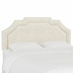 Wholesale ✔️ Skyline Furniture Upholstered Headboards Notched Border Linen Upholstered Headboard 🎁