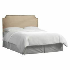 Outlet 😀 Skyline Furniture Upholstered Headboards Skyline Notched Nailhead Upholstered Headboard ⌛