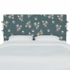 Brand new 👏 Upholstered Headboards Rachel Ashwell Crafted By Cloth & Company Slipcover Headboard With Ties - Twin - Dancing Dahlia Emerald ⭐