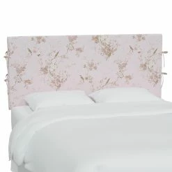 Top 10 💯 Upholstered Headboards Rachel Ashwell Crafted By Cloth & Company Slipcover Headboard With Ties - Twin - Bird Chinoiserie Pink 👏