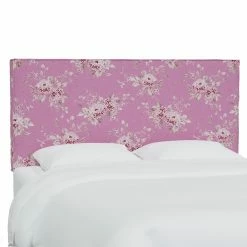 Best Pirce ❤️ Upholstered Headboards Rachel Ashwell Crafted By Cloth & Company French Seam Slipcover Headboard - Twin - Berry Bloom Hot Pink ⭐
