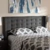 Brand new 🌟 Upholstered Headboards Baxton Studio Ginaro Modern And Contemporary Fabric Button Tufted Nailhead Wingback Headboard ✔️ -Deals Headboards Store masterWSI3706