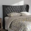 Cheapest 🔔 Upholstered Headboards Baxton Studio Cadence Modern And Contemporary Fabric Button Tufted Wingback Headboard ✨