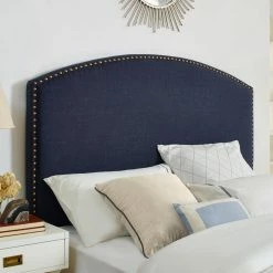 Flash Sale 🔥 Upholstered Headboards Crosley Cassie Curved Upholstered Headboard 🔔 -Deals Headboards Store scaleCRY918