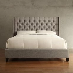 New ⭐ Upholstered Headboards HumbleNest Homestead Tufted Wingback Upholstered Headboard 🥰 -Deals Headboards Store scaleHME2888