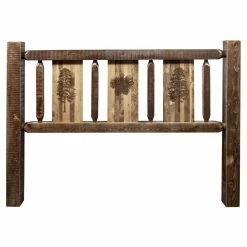 Top 10 😉 Wood Headboards Montana Woodworks Homestead Collection Headboard With Laser Engraved Design 😀 -Deals Headboards Store scaleMONT377