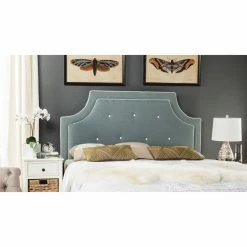 New 🛒 Upholstered Headboards Safavieh Tallulah Upholstered Headboard ❤️ -Deals Headboards Store scaleSAV4719