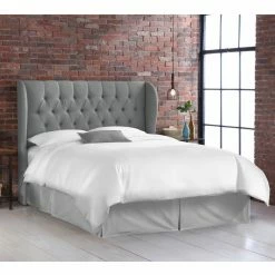 Top 10 ⌛ Skyline Furniture Upholstered Headboards Tufted Wingback Linen Upholstered Headboard 😉 -Deals Headboards Store scaleSKY1394