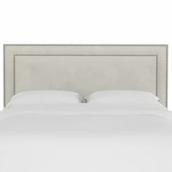 New 🧨 All Other Brands Upholstered Headboards Upholstered Headboard With Nailhead Border ❤️ -Deals Headboards Store scaleSKY2357