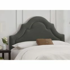 Best Pirce 😀 Skyline Furniture Upholstered Headboards Arch Border Velvet Upholstered Headboard 👍 -Deals Headboards Store scaleSKY846