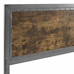 Cheapest 🔥 Wood & Metal Headboards HumbleNest Countryside Rustic Industrial Panel Headboard 👏 -Deals Headboards Store scaleWAL617